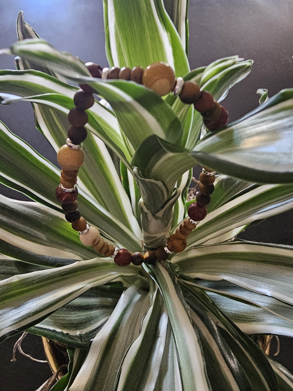 Natural Stone Bracelet made of Mookaite, Wooden Jasper, Tiger’s Eye, Jasper
